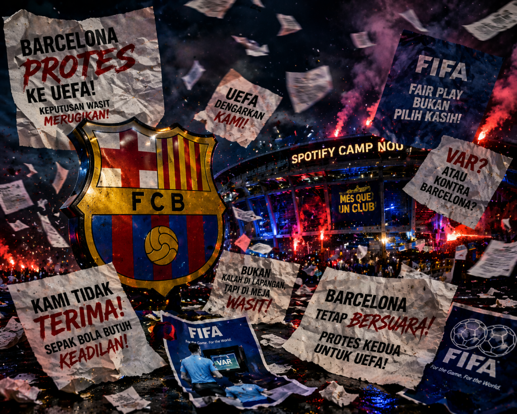 Meski langkah mereka di Liga Champions musim ini telah terhenti, FC Barcelona belum sepenuhnya menutup lembaran kompetisi tersebut. Klub raksasa asal Spanyol itu justru masih melanjutkan perjuangan di luar lapangan dengan mengajukan protes resmi kepada UEFA.