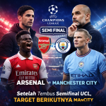 Arsenal Bidik Man City Usai Tembus Semifinal Liga Champions