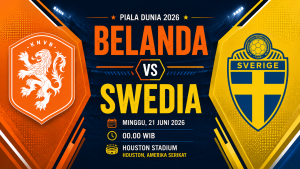 Belanda vs Swedia 21 Juni 2026: Adu Kuat Dua Tim Eropa di Piala Dunia
