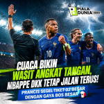 Cuaca Bikin Wasit Angkat Tangan, Mbappe dkk Tetap Jalan Terus! Prancis Segel Tiket 32 Besar dengan Gaya Bos Besar