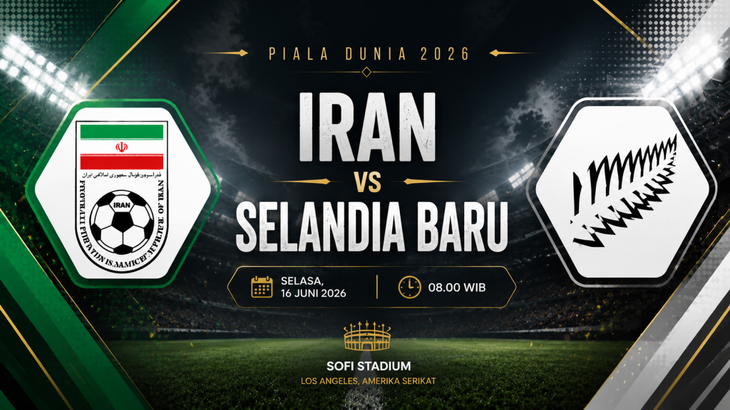 Prediksi Iran vs Selandia Baru 16 Juni 2026: Duel Pembuka Krusial Grup G Piala Dunia 2026