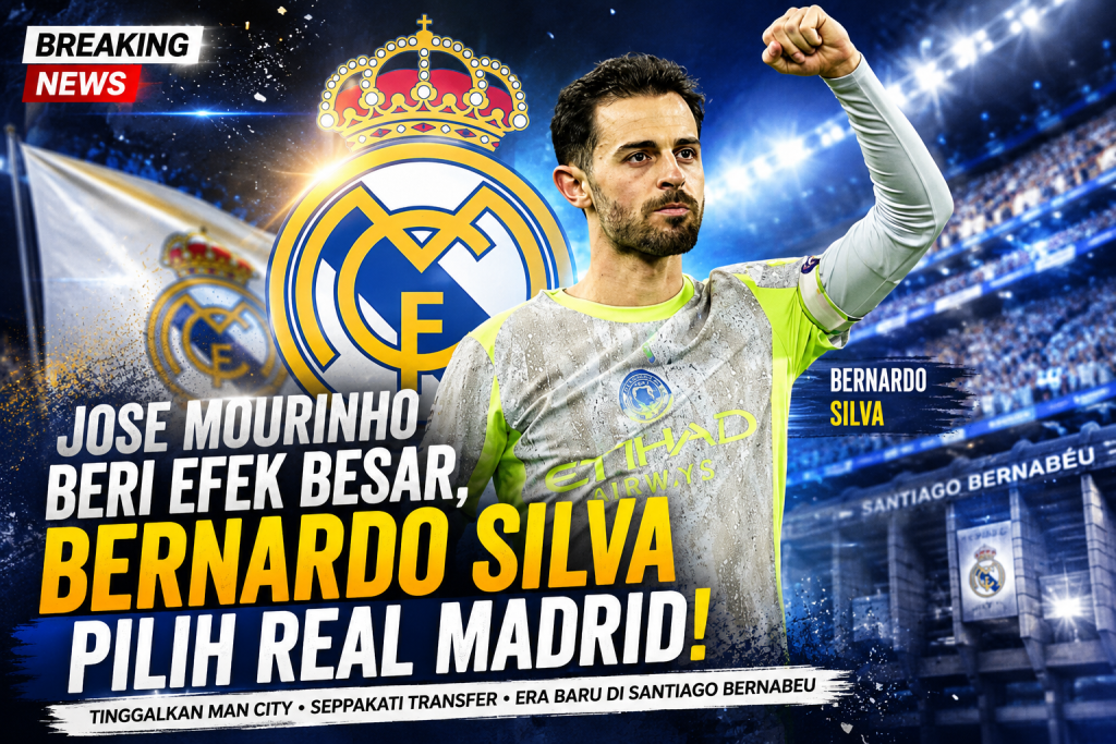 Bernardo Silva Tinggalkan Man City, Jose Mourinho Jadi Kunci Kepindahan ke Real Madrid